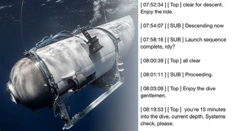 titan submarine transcript|A final message from doomed Titan submersible is revealed as ex ...